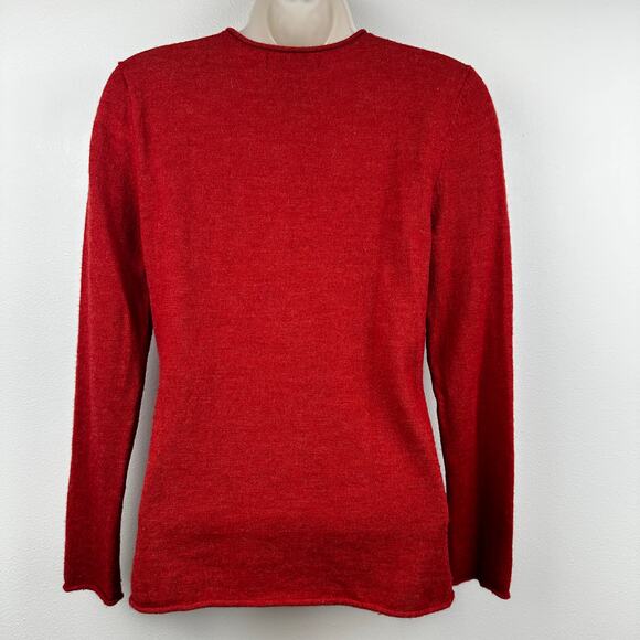 Susan Bristol 100% Merino Wool Sweater Rust Size Small Crew Pullover Classic - Picture 4 of 8